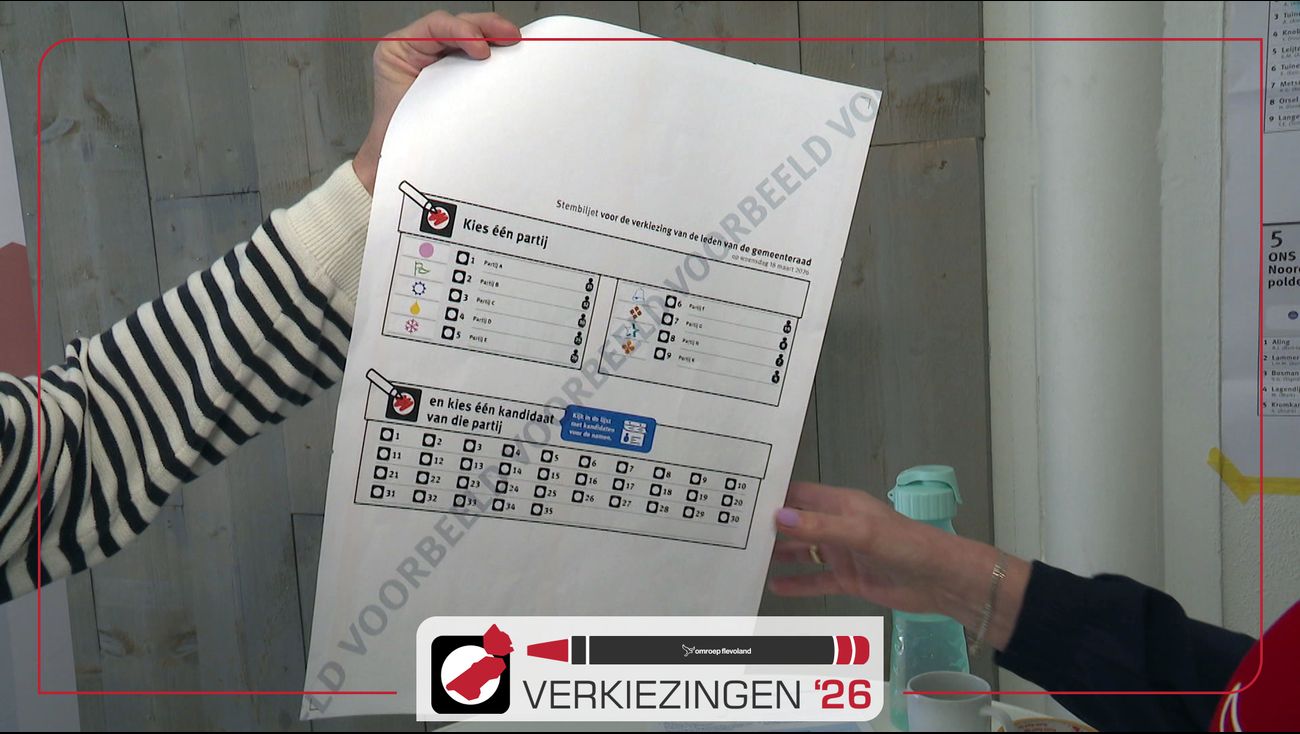 Noordoostpolder heel tevreden over proef met kleiner stembiljet: 'Gemakkelijker en sneller tellen'