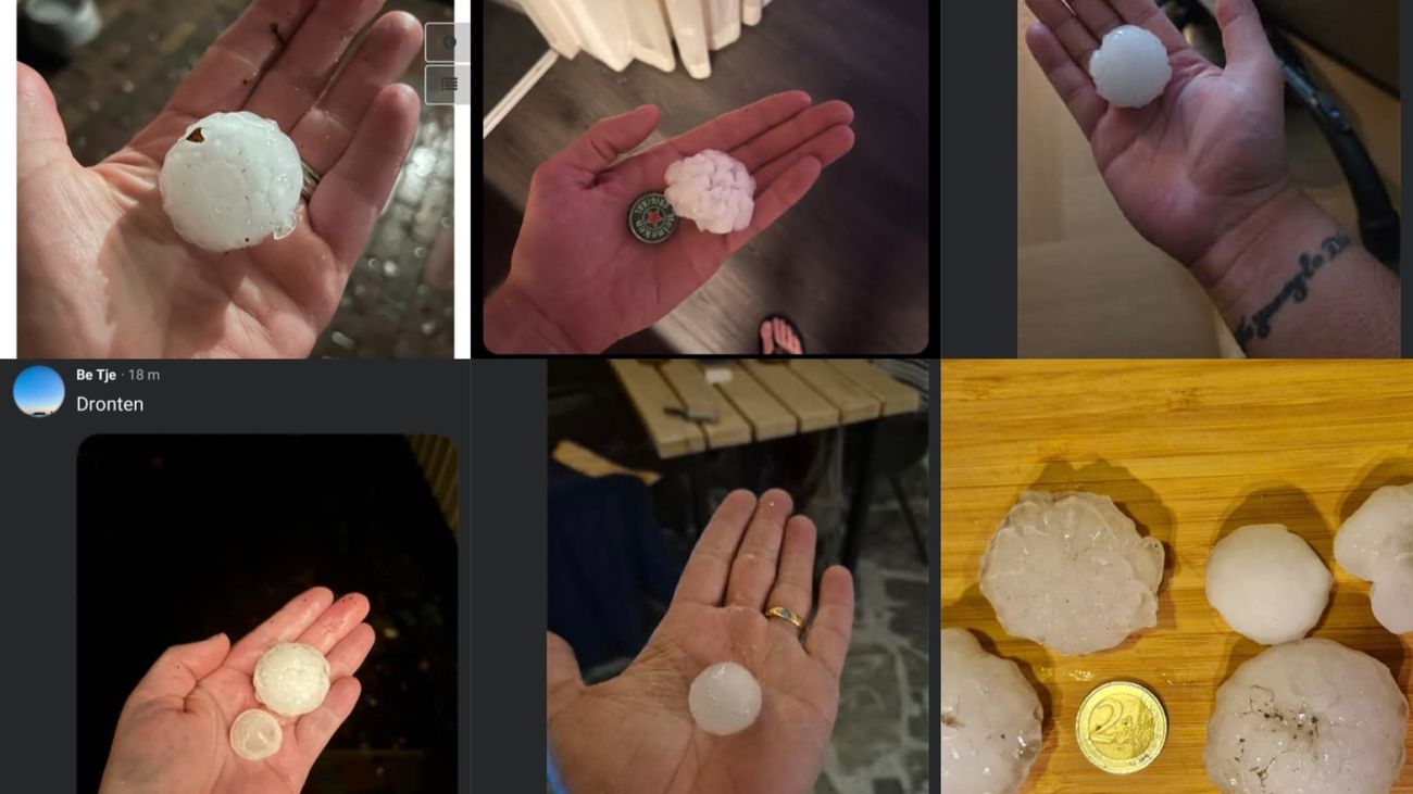 Nieuws - Hagelstenen 'zo groot als pingpongballen' richten schade aan: 'Het was angstaanjagend'