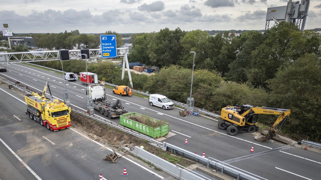 Opstoppingen op wegen in buitengebied Zeewolde door afsluiting A28 vanwege onveilige brug