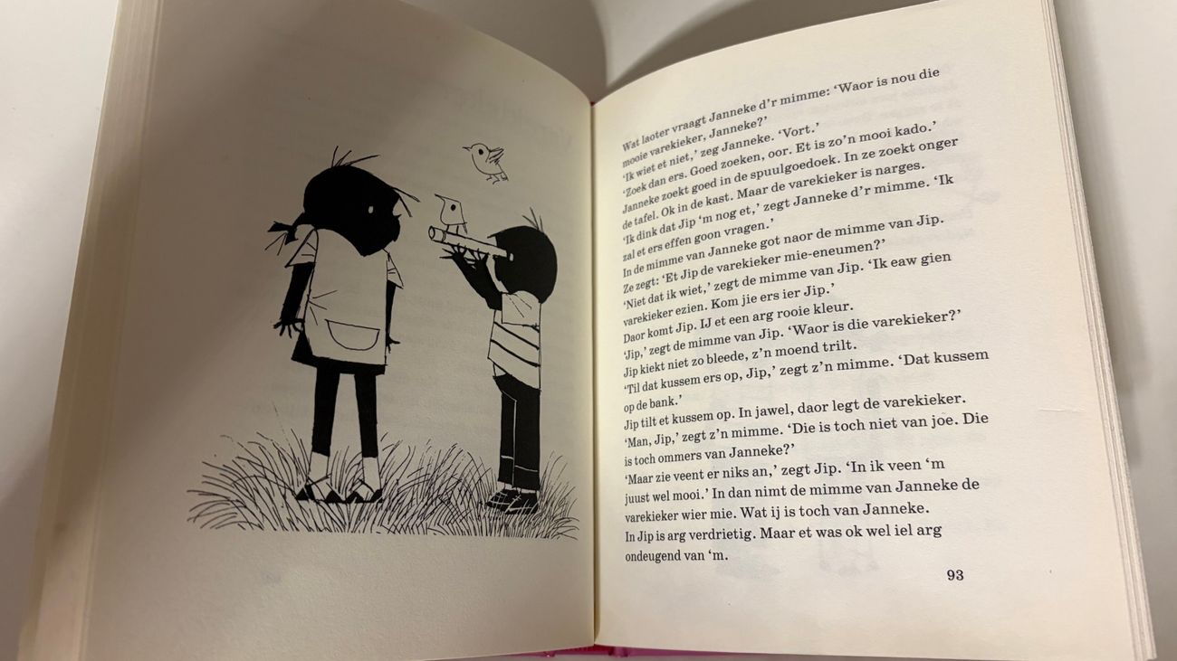 Jip en Janneke krijgen Urker vertaling: 'Vor alteed maos'