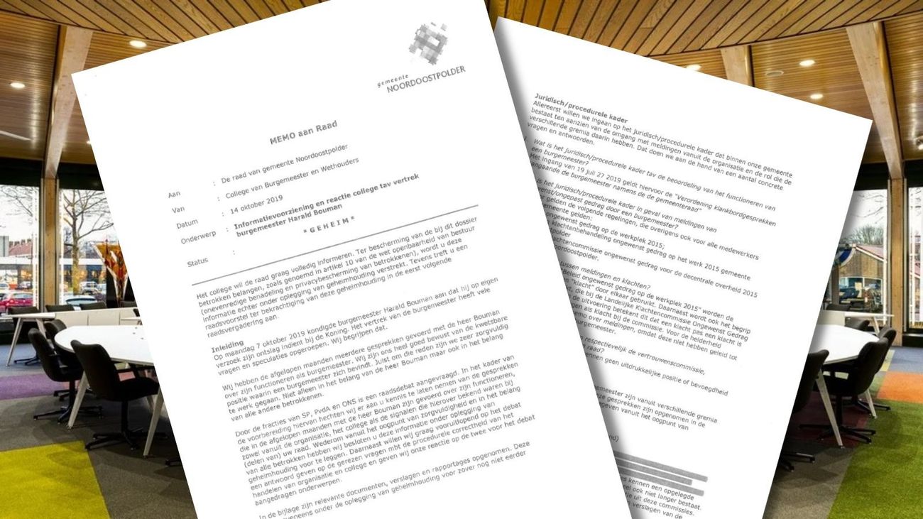 Samenwerking met vertrokken burgemeester Bouman kwam nooit op gang, blijkt uit nieuwe documenten