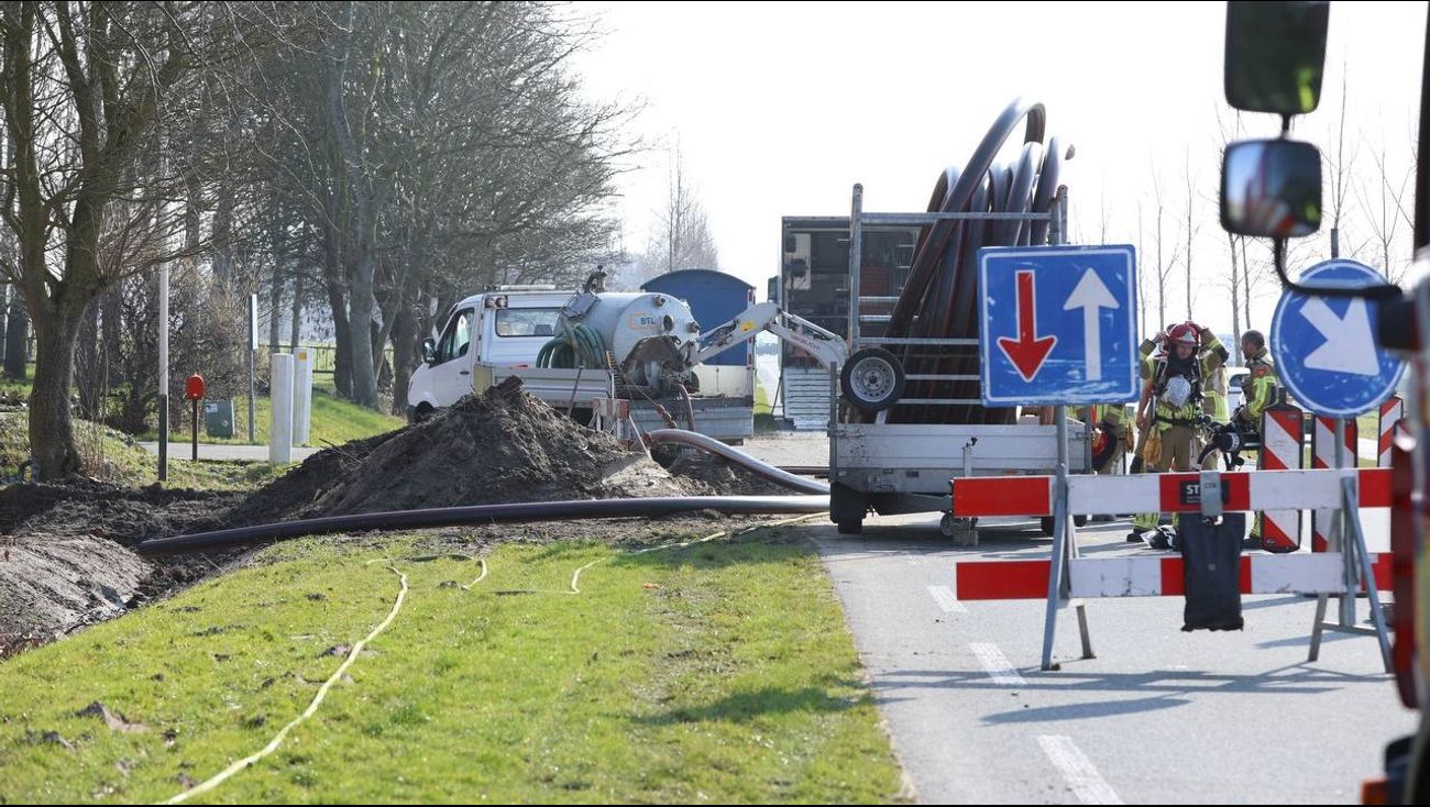 Nieuws - Gaslek na graafwerkzaamheden, Espelerringweg weer open